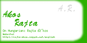 akos rajta business card